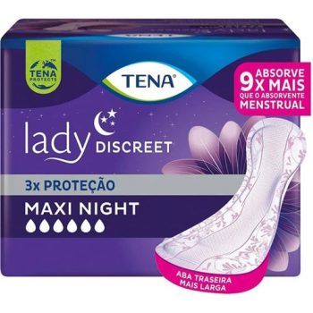 Absorvente Feminino Tena Lady Discreet Maxi Night com 6 unidades 