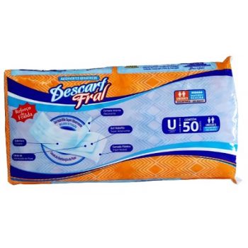 Absorvente Geriátrico Big Descart Fral tamanho único com 50 unidades