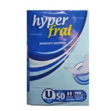 Absorvente Geriátrico Hyper Fral tamanho único com 50 unidades