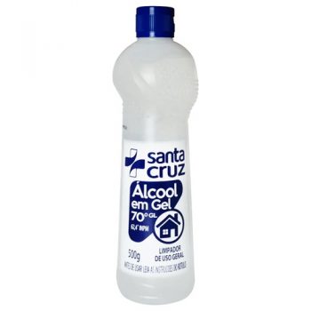 Álcool Gel Santa Cruz 70° Bactericida 500 g