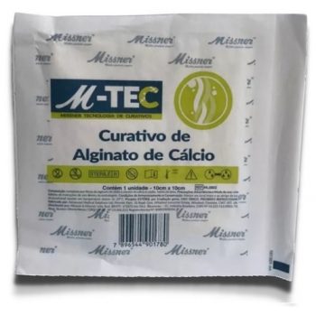 Curativo de Alginato de Cálcio M-TEC Missner - 10cm x 10cm