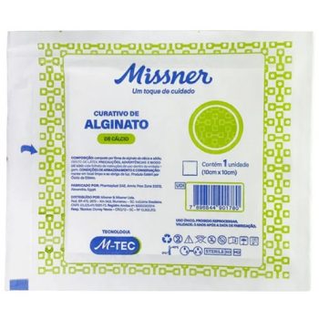 Curativo de Alginato de Cálcio M-TEC Missner - 10cm x 10cm
