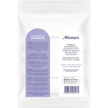 Fita Adesiva Hospitalar Crepe Missner 16mm x 50m