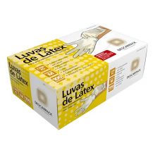 Luva de Látex com pó Descarpack tamanho M com 100 unidades 