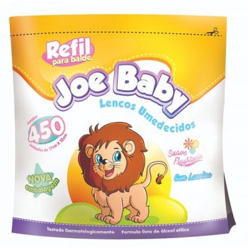 Refil de Lenços Umedecidos Joe Baby com 450 unidades