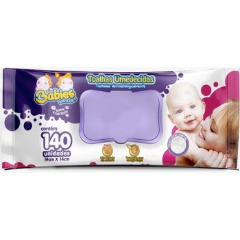 Toalhas Umedecidas Babies Extra Care 19cm x 14cm com 140 unidades
