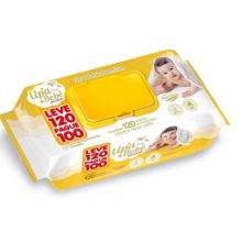Toalhas Umedecidas Upa Bebê Premium 19cm x 14cm com 120 unidades
