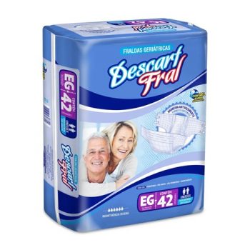 Fralda Geriátrica Descart Fral tamanho EG com 42 unidades