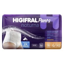 Roupa Íntima Descartável Higifral Pants Noturna tamanho G/EG com 16 unidades