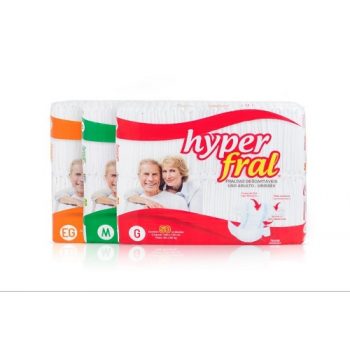 Fralda Geriátrica Hyper Fral tamanho M com 50 unidades