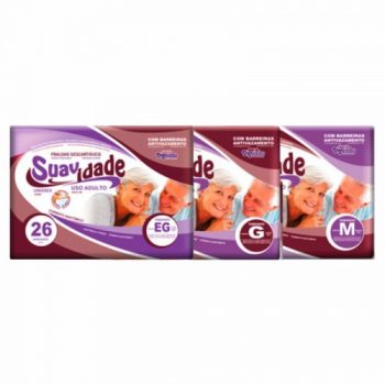 Fralda Geriátrica Suavidade tamanho EG com 26 unidades