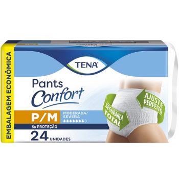 Roupa Íntima Descartável Tena Pants Confort tamanho P/M com 24 unidades