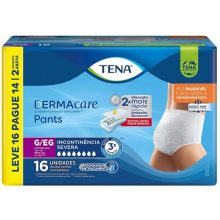 Roupa Íntima Descartável Tena Pants Dermacare tamanho G/EG com 16 unidades