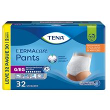 Roupa Íntima Descartável Tena Pants Dermacare tamanho G/EG com 32 unidades Fralda Calcinha