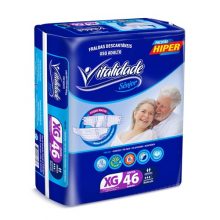 Fralda Geriátrica Vitalidade Sênior tamanho EG com 46 unidades